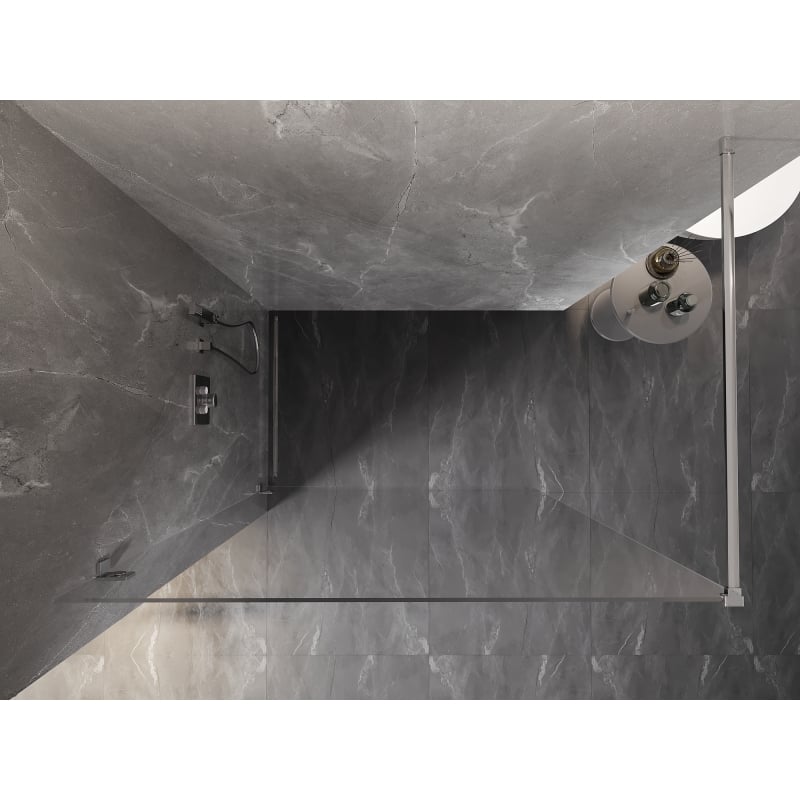 Mexen Lunar ścianka prysznicowa Walk-in lewa 110 x 200 cm, transparent 8 mm, chrom - 830-110-000-01-00-L