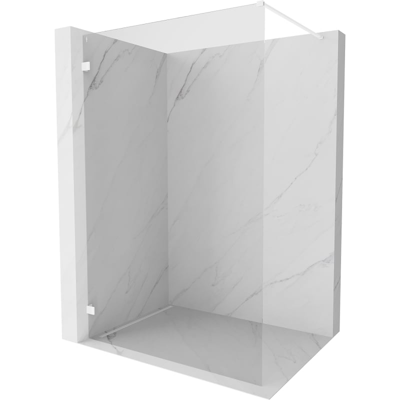 Mexen Lunar ścianka prysznicowa Walk-in lewa 70 x 200 cm, transparent 8 mm, biała - 830-070-000-20-00-L