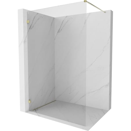 Mexen Lunar ścianka prysznicowa Walk-in lewa 80 x 200 cm, transparent 8 mm, złota - 830-080-000-50-00-L