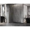 Mexen Lunar ścianka prysznicowa Walk-in lewa 80 x 200 cm, transparent 8 mm, złota - 830-080-000-50-00-L