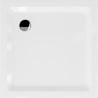 Mexen Flat brodzik kwadratowy slim 70 x 70 cm, biały, syfon chrom - 40107070