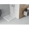 Mexen Flat brodzik kwadratowy slim 70 x 70 cm, biały, syfon chrom - 40107070