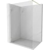 Mexen Lunar ścianka prysznicowa Walk-in lewa 90 x 200 cm, transparent 8 mm, złota szczotkowana - 830-090-000-55-00-L