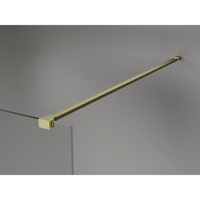 Mexen Lunar ścianka prysznicowa Walk-in lewa 90 x 200 cm, transparent 8 mm, złota szczotkowana - 830-090-000-55-00-L