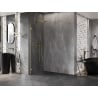 Mexen Lunar ścianka prysznicowa Walk-in lewa 100 x 200 cm, transparent 8 mm, złota szczotkowana - 830-100-000-55-00-L