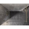 Mexen Lunar ścianka prysznicowa Walk-in lewa 100 x 200 cm, transparent 8 mm, złota szczotkowana - 830-100-000-55-00-L