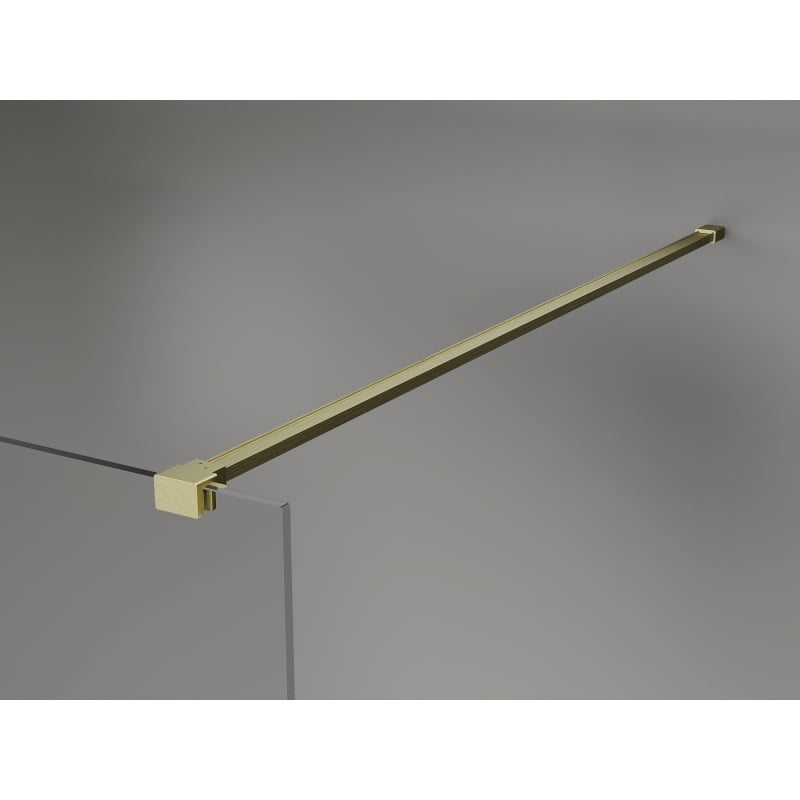 Mexen Lunar ścianka prysznicowa Walk-in lewa 100 x 200 cm, transparent 8 mm, złota szczotkowana - 830-100-000-55-00-L