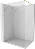 Mexen Lunar ścianka prysznicowa Walk-in lewa 110 x 200 cm, transparent 8 mm, złota szczotkowana - 830-110-000-55-00-L