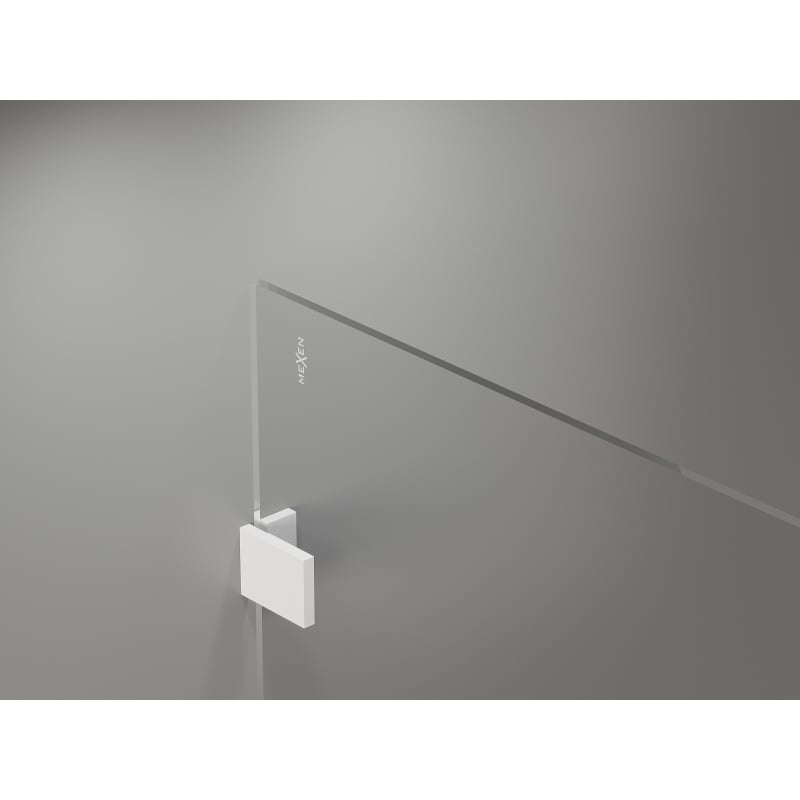 Mexen Lunar ścianka prysznicowa Walk-in lewa 130 x 200 cm, transparent 8 mm, biała - 830-130-000-20-00-L