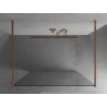 Mexen Kioto ścianka prysznicowa wolnostojąca 120 x 200 cm, transparent 8 mm, różowe złoto - 800-120-002-60-00
