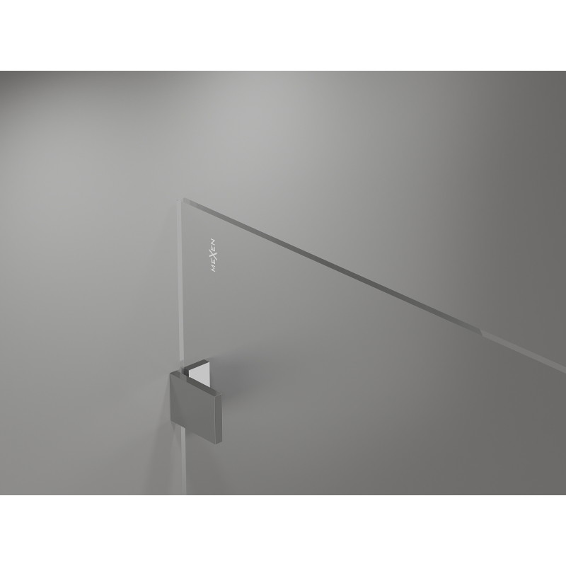 Mexen Lunar ścianka prysznicowa Walk-in lewa 100 x 200 cm, transparent 8 mm, chrom - 830-100-000-01-00-L