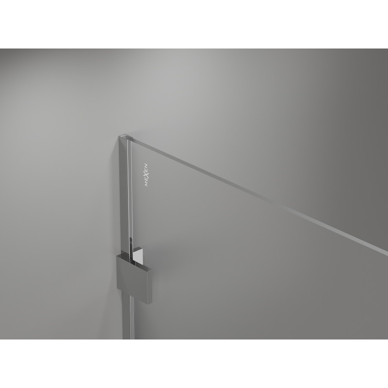 Mexen Lunar ścianka prysznicowa Walk-in lewa 90 x 200 cm, transparent 8 mm, chrom - 830-090-000-01-00-L