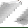 Mexen Lunar ścianka prysznicowa Walk-in lewa 100 x 200 cm, transparent 8 mm, różowe złoto - 830-100-000-60-00-L