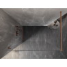Mexen Lunar ścianka prysznicowa Walk-in lewa 70 x 200 cm, transparent 8 mm, miedź szczotkowana - 830-070-000-65-00-L