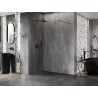 Mexen Lunar ścianka prysznicowa Walk-in lewa 140 x 200 cm, transparent 8 mm, gun gray szczotkowany - 830-140-000-66-00-L