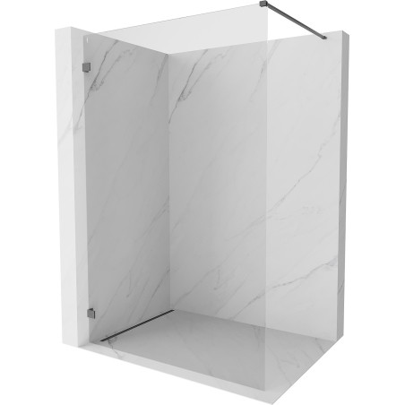 Mexen Lunar ścianka prysznicowa Walk-in lewa 150 x 200 cm, transparent 8 mm, gun gray szczotkowany - 830-150-000-66-00-L