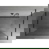 Mexen Kioto ścianka prysznicowa wolnostojąca 140 x 200 cm, transparent 8 mm, czarna - 800-140-002-70-00