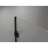 Mexen Lunar ścianka prysznicowa Walk-in lewa 80 x 200 cm, transparent 8 mm, czarna - 830-080-000-70-00-L