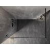 Mexen Lunar ścianka prysznicowa Walk-in lewa 140 x 200 cm, transparent 8 mm, czarna - 830-140-000-70-00-L
