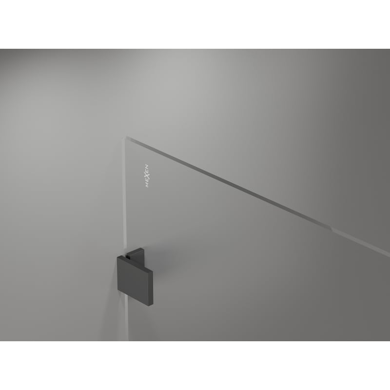 Mexen Lunar ścianka prysznicowa Walk-in lewa 130 x 200 cm, transparent 8 mm, gun metal - 830-130-000-95-00-L