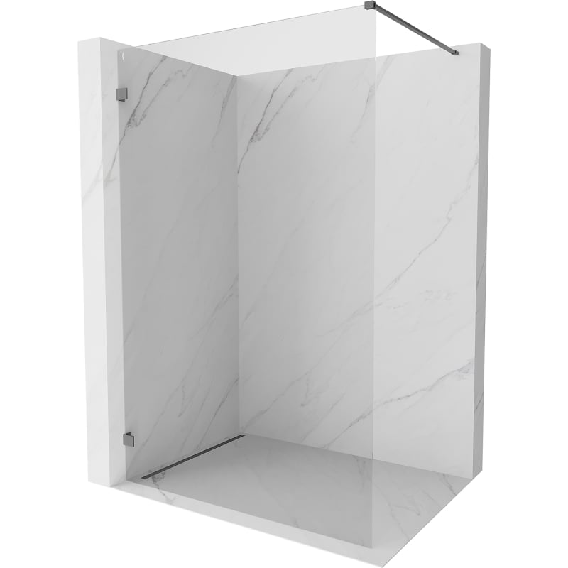 Mexen Lunar ścianka prysznicowa Walk-in lewa 140 x 200 cm, transparent 8 mm, gun metal - 830-140-000-95-00-L