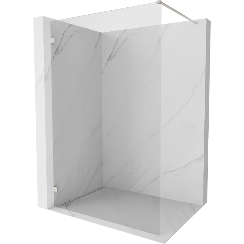 Mexen Lunar ścianka prysznicowa Walk-in lewa 120 x 200 cm, transparent 8 mm, nikiel szczotkowany - 830-120-000-97-00-L