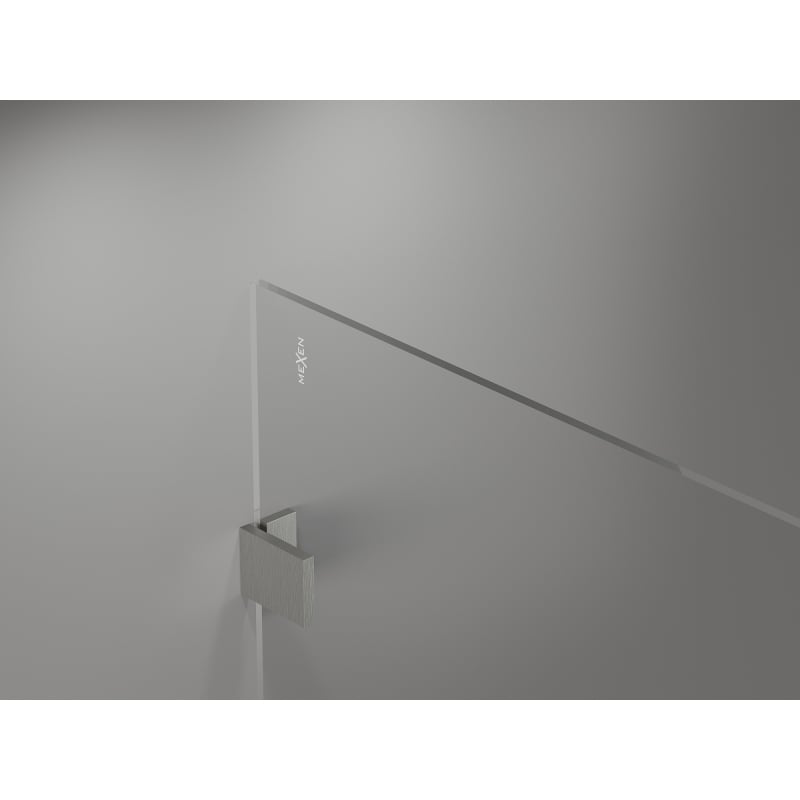 Mexen Lunar ścianka prysznicowa Walk-in lewa 120 x 200 cm, transparent 8 mm, nikiel szczotkowany - 830-120-000-97-00-L