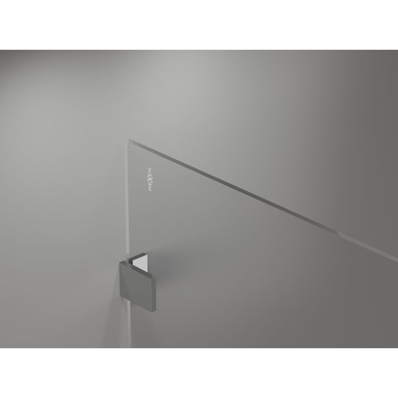 Mexen Lunar ścianka prysznicowa Walk-in prawa 80 x 200 cm, transparent 8 mm, chrom - 830-080-000-01-00-P