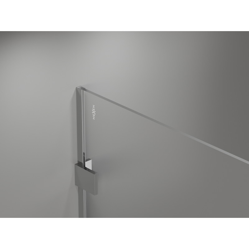 Mexen Lunar ścianka prysznicowa Walk-in prawa 90 x 200 cm, transparent 8 mm, chrom - 830-090-000-01-00-P