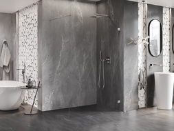 Mexen Lunar ścianka prysznicowa Walk-in prawa 100 x 200 cm, transparent 8 mm, chrom - 830-100-000-01-00-P