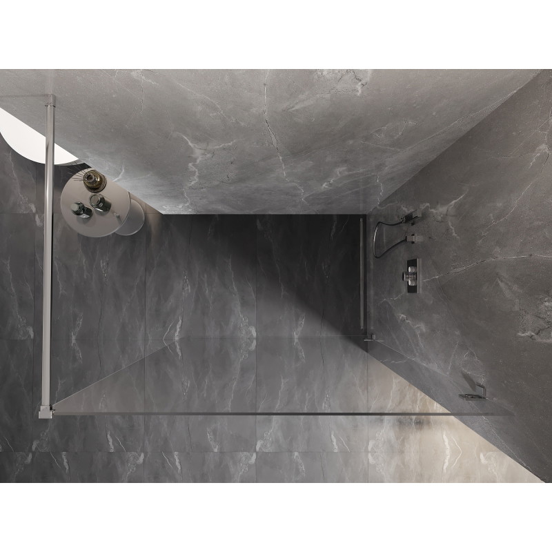 Mexen Lunar ścianka prysznicowa Walk-in prawa 150 x 200 cm, transparent 8 mm, chrom - 830-150-000-01-00-P