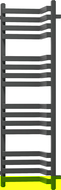 Mexen Loop grzejnik łazienkowy 1250 x 375 mm, 666 W, antracyt - W129-1250-350-00-66