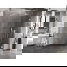 Mexen Lunar ścianka prysznicowa Walk-in prawa 130 x 200 cm, transparent 8 mm, biała - 830-130-000-20-00-P