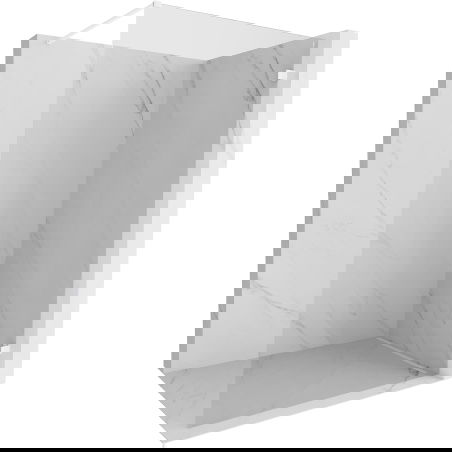Mexen Lunar ścianka prysznicowa Walk-in prawa 160 x 200 cm, transparent 8 mm, biała - 830-160-000-20-00-P