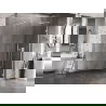 Mexen Lunar ścianka prysznicowa Walk-in prawa 160 x 200 cm, transparent 8 mm, biała - 830-160-000-20-00-P