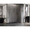 Mexen Lunar ścianka prysznicowa Walk-in prawa 80 x 200 cm, transparent 8 mm, złota - 830-080-000-50-00-P