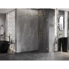 Mexen Lunar ścianka prysznicowa Walk-in prawa 80 x 200 cm, transparent 8 mm, złota - 830-080-000-50-00-P