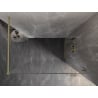 Mexen Lunar ścianka prysznicowa Walk-in prawa 70 x 200 cm, transparent 8 mm, złota szczotkowana - 830-070-000-55-00-P