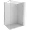 Mexen Lunar ścianka prysznicowa Walk-in prawa 80 x 200 cm, transparent 8 mm, złota szczotkowana - 830-080-000-55-00-P