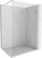 Mexen Lunar ścianka prysznicowa Walk-in prawa 80 x 200 cm, transparent 8 mm, złota szczotkowana - 830-080-000-55-00-P