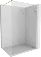 Mexen Lunar ścianka prysznicowa Walk-in prawa 120 x 200 cm, transparent 8 mm, złota szczotkowana - 830-120-000-55-00-P