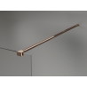 Mexen Lunar ścianka prysznicowa Walk-in prawa 70 x 200 cm, transparent 8 mm, różowe złoto - 830-070-000-60-00-P