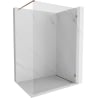Mexen Lunar ścianka prysznicowa Walk-in prawa 80 x 200 cm, transparent 8 mm, różowe złoto - 830-080-000-60-00-P