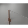 Mexen Lunar ścianka prysznicowa Walk-in prawa 90 x 200 cm, transparent 8 mm, różowe złoto - 830-090-000-60-00-P