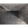 Mexen Lunar ścianka prysznicowa Walk-in prawa 100 x 200 cm, transparent 8 mm, różowe złoto - 830-100-000-60-00-P