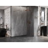 Mexen Lunar ścianka prysznicowa Walk-in prawa 140 x 200 cm, transparent 8 mm, różowe złoto - 830-140-000-60-00-P