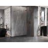 Mexen Lunar ścianka prysznicowa Walk-in prawa 160 x 200 cm, transparent 8 mm, różowe złoto - 830-160-000-60-00-P