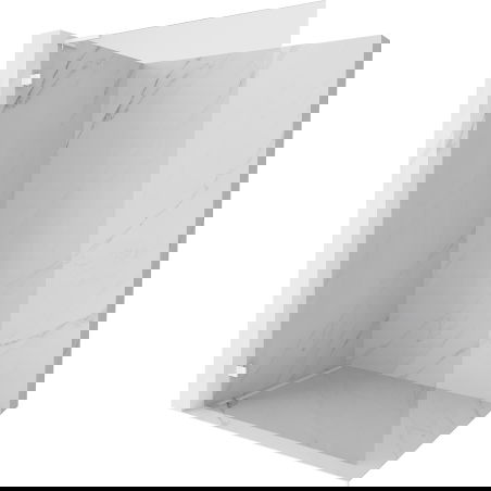 Mexen Lunar L ścianka prysznicowa Walk-in lewa 50 x 200 cm, transparent 8 mm, biała - 830L-050-000-20-00-L