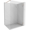 Mexen Lunar ścianka prysznicowa Walk-in prawa 80 x 200 cm, transparent 8 mm, miedź szczotkowana - 830-080-000-65-00-P