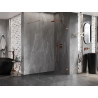 Mexen Lunar ścianka prysznicowa Walk-in prawa 80 x 200 cm, transparent 8 mm, miedź szczotkowana - 830-080-000-65-00-P